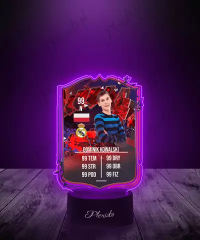 Lampka LED Plexido Piłka Nożna FIFA Twoje Zdjęcie Trailblazers