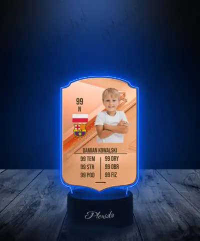 Lampka LED Plexido Piłka Nożna FIFA Twoje Zdjęcie Rare Bronze - 2