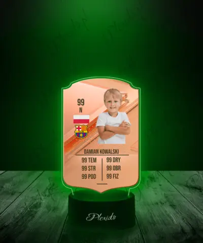 Lampka LED Plexido Piłka Nożna FIFA Twoje Zdjęcie Rare Bronze - 3