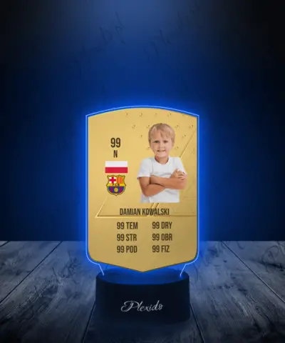 Lampka LED Plexido Piłka Nożna FIFA Twoje Zdjęcie Non Rare Gold - 2