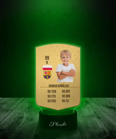 Lampka LED Plexido Piłka Nożna FIFA Twoje Zdjęcie Non Rare Gold - 3