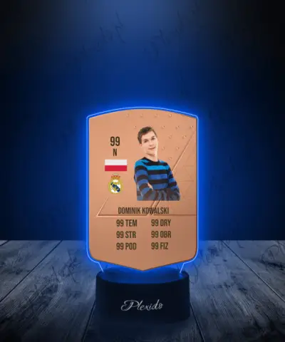 Lampka LED Plexido Piłka Nożna FIFA Twoje Zdjęcie Non Rare Bronze - 2