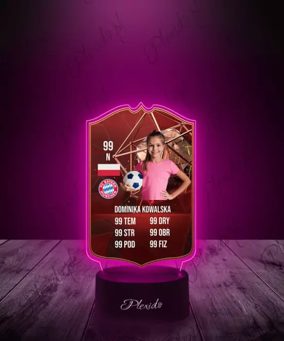 Lampka LED Plexido Piłka Nożna FIFA Twoje Zdjęcie FUT Champions Bronze