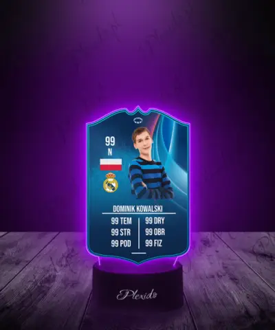 Lampka LED Plexido Piłka Nożna FIFA Twoje Zdjęcie UWCL RTTK - 2