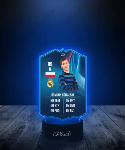 Lampka LED Plexido Piłka Nożna FIFA Twoje Zdjęcie UWCL RTTK - 3