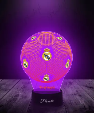 Lampka LED 3D Plexido z Nadrukiem Piłka Nożna Real Madryt - 2