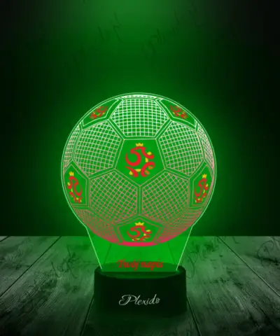 Lampka LED 3D Plexido z Nadrukiem Piłka Nożna Reprezentacja Polska - 2
