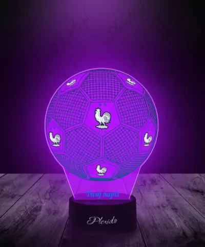 Lampka LED 3D Plexido z Nadrukiem Piłka Nożna Reprezentacja Francja - 2