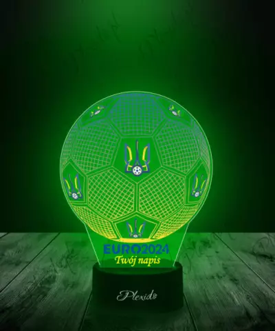 Lampka LED 3D Plexido z Nadrukiem Piłka Nożna Reprezentacja Ukrainy Euro 2024 - 2