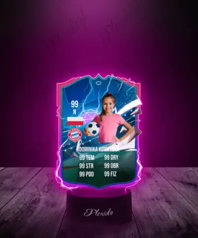 Lampka LED Plexido Piłka Nożna FIFA Twoje Zdjęcie UCL Womens Heroes