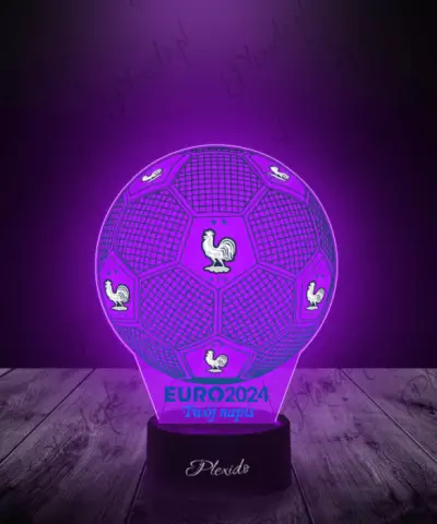 Lampka LED 3D Plexido z Nadrukiem Piłka Nożna Reprezentacja Francji Euro 2024 - 1