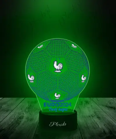 Lampka LED 3D Plexido z Nadrukiem Piłka Nożna Reprezentacja Francji Euro 2024