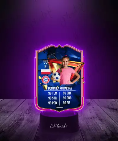 Lampka LED Plexido Piłka Nożna FIFA Twoje Zdjęcie Record Breaker - 2