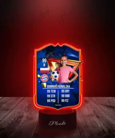Lampka LED Plexido Piłka Nożna FIFA Twoje Zdjęcie Record Breaker - 3