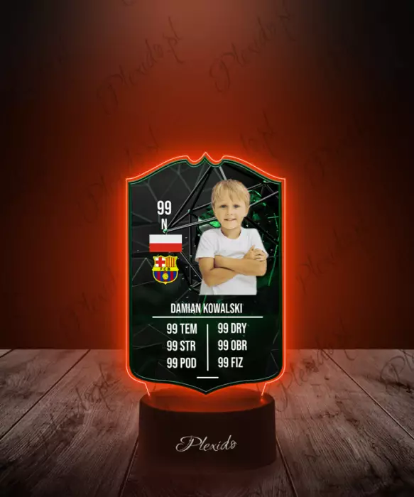 Lampka LED Plexido Piłka Nożna FIFA Twoje Zdjęcie Man of the Match