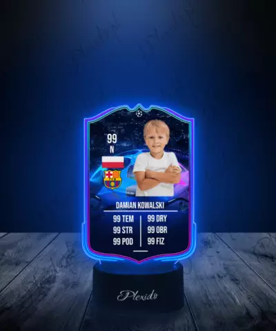 Lampka LED Plexido Piłka Nożna FIFA Twoje Zdjęcie Champions League RTTF - 3