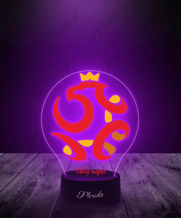 Lampka LED 3D Plexido z Nadrukiem Piłka Nożna Reprezentacja Polski Euro