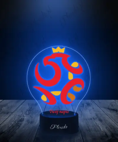 Lampka LED 3D Plexido z Nadrukiem Piłka Nożna Reprezentacja Polski Euro - 2