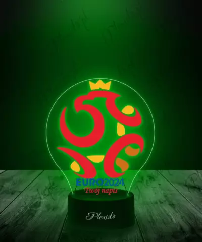 Lampka LED 3D Plexido z Nadrukiem Piłka Nożna Reprezentacja Polska Euro 2024