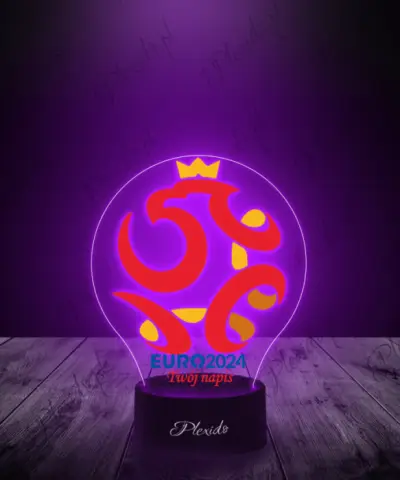 Lampka LED 3D Plexido z Nadrukiem Piłka Nożna Reprezentacja Polska Euro 2024 - 2