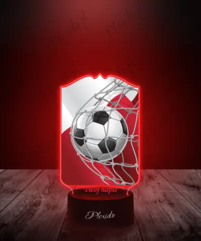 Lampka LED 3D Plexido z Nadrukiem Piłka Nożna Reprezentacja Polska Euro Gol - 2