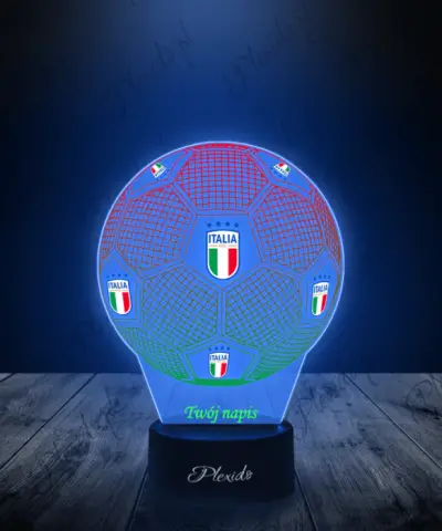 Lampka LED 3D Plexido z Nadrukiem Piłka Nożna Reprezentacja Włochy Euro 2024 - 2