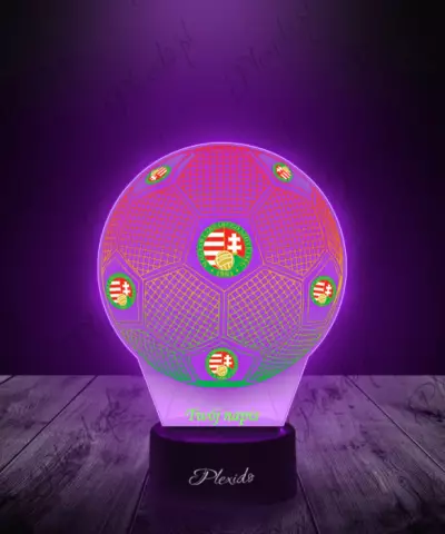 Lampka LED 3D Plexido z Nadrukiem Piłka Nożna Reprezentacja Węgry Euro 2024
