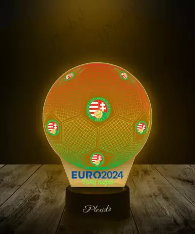 Lampka LED 3D Plexido z Nadrukiem Piłka Nożna Reprezentacja Węgier Euro 2024