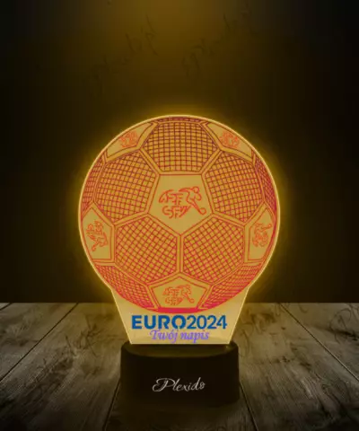 Lampka LED 3D Plexido z Nadrukiem Piłka Nożna Reprezentacja Szwajcarii Euro 2024