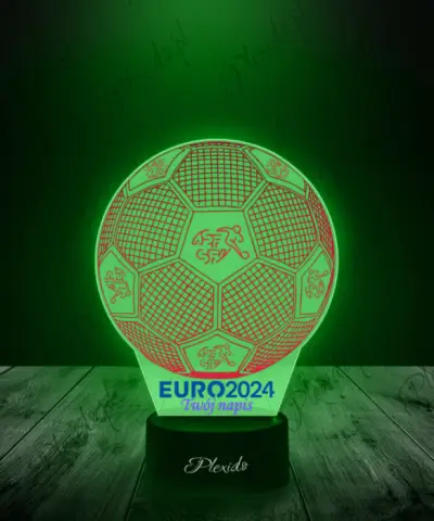 Lampka LED 3D Plexido z Nadrukiem Piłka Nożna Reprezentacja Szwajcarii Euro 2024