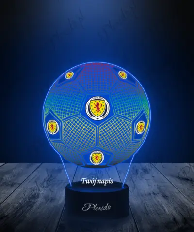 Lampka LED 3D Plexido z Nadrukiem Piłka Nożna Reprezentacja Szkocja Euro 2024 - 2