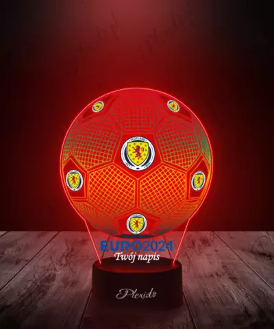 Lampka LED 3D Plexido z Nadrukiem Piłka Nożna Reprezentacja Szkocji Euro 2024 - 1