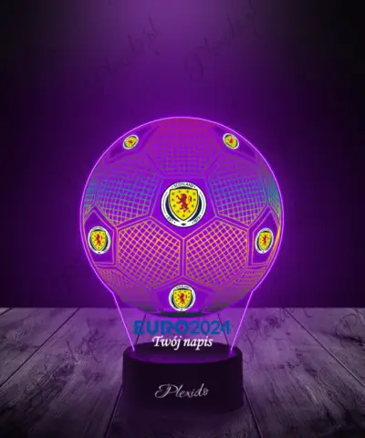 Lampka LED 3D Plexido z Nadrukiem Piłka Nożna Reprezentacja Szkocji Euro 2024 - 2