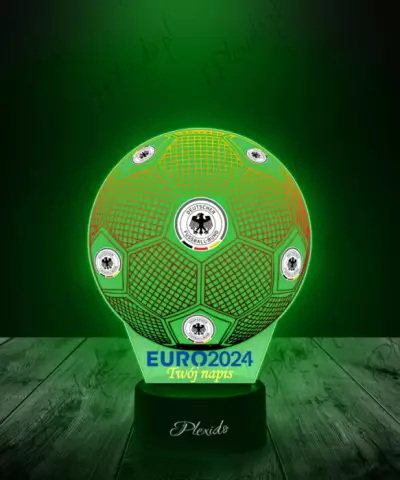 Lampka LED 3D Plexido z Nadrukiem Piłka Nożna Reprezentacja Niemiec Euro 2024