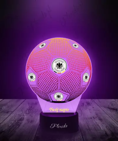 Lampka LED 3D Plexido z Nadrukiem Piłka Nożna Reprezentacja Niemcy Euro 2024