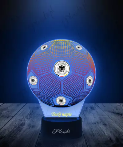 Lampka LED 3D Plexido z Nadrukiem Piłka Nożna Reprezentacja Niemcy Euro 2024 - 2