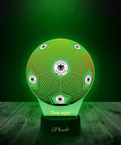 Lampka LED 3D Plexido z Nadrukiem Piłka Nożna Reprezentacja Niemcy Euro 2024