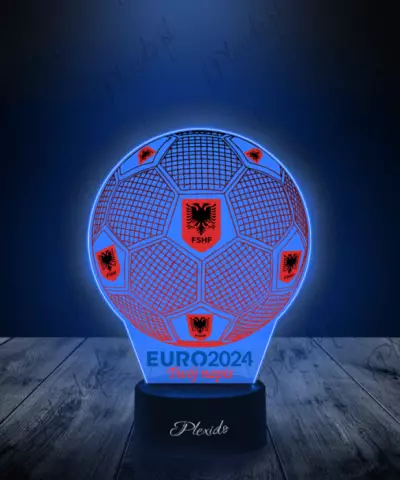 Lampka LED 3D Plexido z Nadrukiem Piłka Nożna Reprezentacja Albanii Euro 2024 - 2