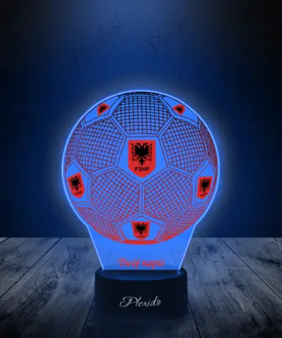 Lampka LED 3D Plexido z Nadrukiem Piłka Nożna Reprezentacja Albania Euro 2024 - 2