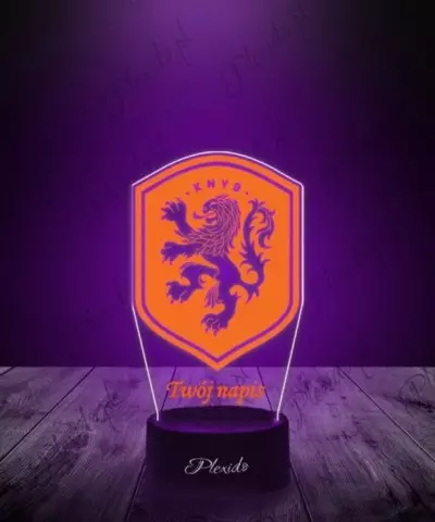 Lampka LED 3D Plexido z Nadrukiem Piłka Nożna Reprezentacja Holandii Euro 2024 - 1
