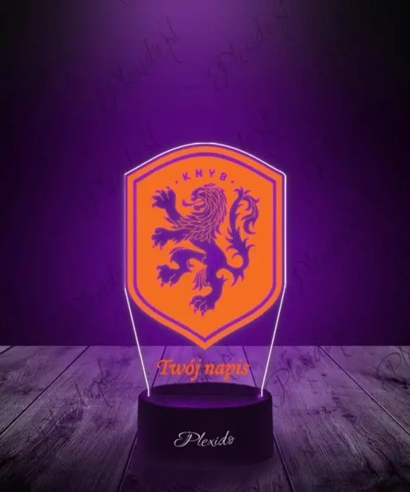 Lampka LED 3D Plexido z Nadrukiem Piłka Nożna Reprezentacja Holandii Euro 2024 - 1