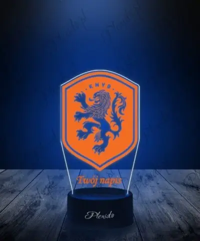 Lampka LED 3D Plexido z Nadrukiem Piłka Nożna Reprezentacja Holandii Euro 2024 - 2