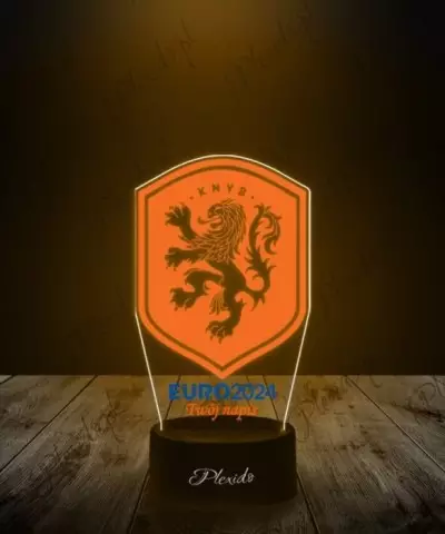 Lampka LED 3D Plexido z Nadrukiem Piłka Nożna Reprezentacja Holandia Euro 2024 - 1