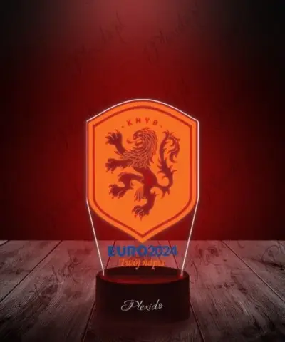 Lampka LED 3D Plexido z Nadrukiem Piłka Nożna Reprezentacja Holandia Euro 2024 - 2