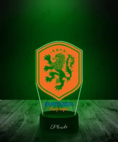 Lampka LED 3D Plexido z Nadrukiem Piłka Nożna Reprezentacja Holandia Euro 2024 - 3