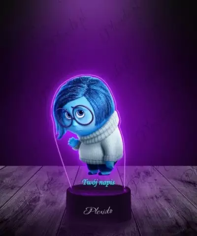 Lampka LED 3D Plexido z Nadrukiem W Głowie Się Nie Mieści Smutek - 2