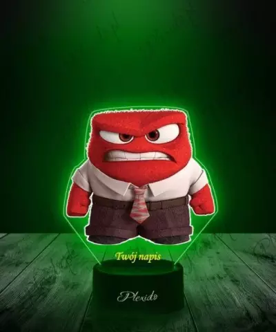 Lampka LED 3D Plexido z Nadrukiem W Głowie Się Nie Mieści Gniew - 2