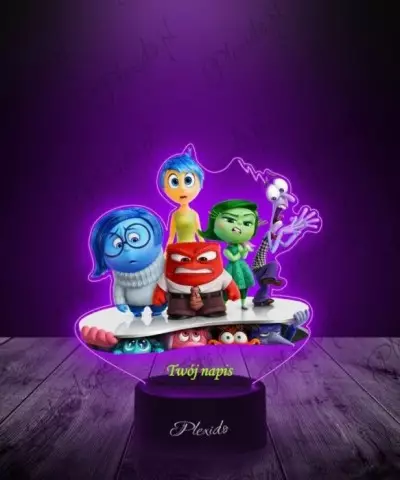 Lampka LED 3D Plexido z Nadrukiem W Głowie Się Nie Mieści Emocje - 2