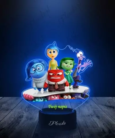 Lampka LED 3D Plexido z Nadrukiem W Głowie Się Nie Mieści Emocje - 3