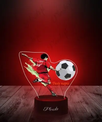 Lampka LED 3D Plexido z Nadrukiem Piłkarz Sport Piłka Nożna - 2